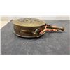 Image 3 : Antique Middle Eastern Brass Gunpowder Flask with Engraved Pentagram Design