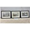 Image 1 : Three Framed W.H. Bartlett 1840 Color Prints: Upper Canada Aylmer
