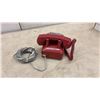 Image 1 : Northern Telecom Corded Red 500-Type Rotary Desk Telephone, Working