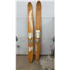 Image 1 : Pair of Vintage Mermaid by Aqua-Rite Cruiser Combi Laminated Wood Water Skis with Bindings