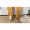 Image 4 : Pair of Vintage Mermaid by Aqua-Rite Cruiser Combi Laminated Wood Water Skis with Bindings