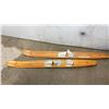 Image 6 : Pair of Vintage Mermaid by Aqua-Rite Cruiser Combi Laminated Wood Water Skis with Bindings