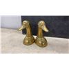 Image 2 : Brass Duck Head Bookends and "Beep Beep" Arizona '86 Saguaro Cactus Roadrunner Statue, 18 1/2" Tall