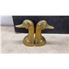Image 3 : Brass Duck Head Bookends and "Beep Beep" Arizona '86 Saguaro Cactus Roadrunner Statue, 18 1/2" Tall