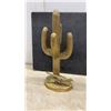 Image 4 : Brass Duck Head Bookends and "Beep Beep" Arizona '86 Saguaro Cactus Roadrunner Statue, 18 1/2" Tall