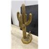 Image 7 : Brass Duck Head Bookends and "Beep Beep" Arizona '86 Saguaro Cactus Roadrunner Statue, 18 1/2" Tall