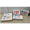 Image 1 : 4 New Dual Voltage LED Steel Exit Signs, 120/347VAC, 20 Gauge