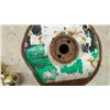 Image 3 : Assorted Hardware Lot: Bucket of Drill Bits, Hinges, Door Knob, Brackets, Galvanized Wire Spool