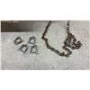 Image 6 : Assorted Hardware Lot: Bucket of Drill Bits, Hinges, Door Knob, Brackets, Galvanized Wire Spool