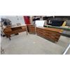 Image 1 : Kent Coffey Perspecta Mid-Century Modern Double Dresser and Highboy Dresser Set with Head Board