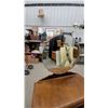 Image 5 : Art Deco Waterfall Vanity Dressing Table with Round Swivel Mirror, Circa 1930s 61 x 38 x 17" Mirror