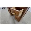Image 8 : Art Deco Waterfall Vanity Dressing Table with Round Swivel Mirror, Circa 1930s 61 x 38 x 17" Mirror