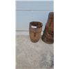 Image 4 : Three Antique Wooden Barrels in Varying Sizes Including Izal Disinfectant Powder Barrel and More
