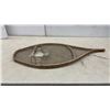 Image 4 : Pair of Vintage Wooden-Framed Huron-Style Snowshoes with Rawhide Lacing, 34 x 14 1/2"