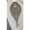 Image 5 : Pair of Vintage Wooden-Framed Huron-Style Snowshoes with Rawhide Lacing, 34 x 14 1/2"