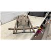 Image 4 : Vintage Wooden Flexible Flyer Style Sled with Metal Runners
