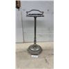 Image 1 : Vintage Art Deco Chrome-Plated Pedestal Ashtray With Ornate Cast Metal Base, Circa 1920s-1940s