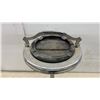 Image 4 : Vintage Art Deco Chrome-Plated Pedestal Ashtray With Ornate Cast Metal Base, Circa 1920s-1940s