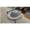 Image 5 : Vintage Art Deco Chrome-Plated Pedestal Ashtray With Ornate Cast Metal Base, Circa 1920s-1940s