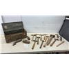Image 1 : Vintage Hand Tools Including Ball-Peen, Cross-Peen, Sledge and Claw Hammers in Military Ammo Can
