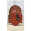 Image 6 : 2 Vintage Coca-Cola Double Sided "Take Home a Carton" 25¢ Painted Tin Advertising Signs