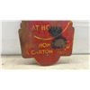 Image 8 : 2 Vintage Coca-Cola Double Sided "Take Home a Carton" 25¢ Painted Tin Advertising Signs
