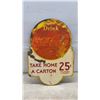 Image 2 : 2 Vintage Coca-Cola Double Sided "Take Home a Carton 25¢" Die-Cut Metal Advertising Signs