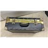 Image 4 : Vintage Black Storage Trunk with Brass-Tone Hardware and Corner Protectors