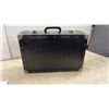 Image 5 : Vintage Black Storage Trunk with Brass-Tone Hardware and Corner Protectors