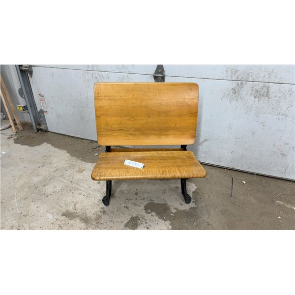 Vintage Preston Ontario Cast Iron and Wood Combination Student School Desk
