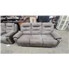 Image 2 : Gray Microfiber Modular Reclining Sectional Sofa With Cup Holder and Storage Console 84" Andluv