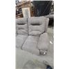 Image 4 : Gray Microfiber Modular Reclining Sectional Sofa With Cup Holder and Storage Console 84" Andluv