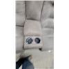 Image 9 : Gray Microfiber Modular Reclining Sectional Sofa With Cup Holder and Storage Console 84" Andluv
