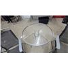 Image 3 : Outdoor Patio Dining Set with Round Glass-Top Table 28 x 30" and 3xFolding Sling Chairs