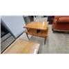 Image 5 : Mid-Century Modern Wooden Coffee Table 15 x 20"14" and Two-Tiered End Tables With Tapered Legs