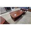 Image 5 : Three-Piece Wooden Living Room Table Set with Coffee Table 21 x 28 x 48" and Two End Tables