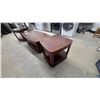 Image 8 : Three-Piece Wooden Living Room Table Set with Coffee Table 21 x 28 x 48" and Two End Tables