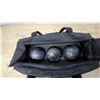 Image 2 : EPCO Spartan Bocce Ball Set with Three Black Balls and Carry Bag