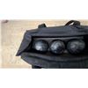 Image 4 : EPCO Spartan Bocce Ball Set with Three Black Balls and Carry Bag