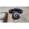 Image 2 : Vintage Western Electric 302 Bakelite Rotary Dial Desk Telephone, 2x Barometer