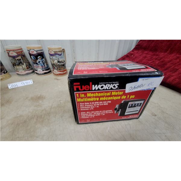 FuelWorks 1" Mechanical Fuel Transfer Meter, 5-32 GPM, ±1% Accuracy, Model 93001RC