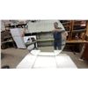 Image 4 : Art Deco Waterfall Vanity with Round Mirror, Four Drawers, White Painted Finish, Circa 1940s