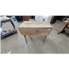 Image 1 : Vintage Rustic Wooden Drop-Leaf Kitchen Farm Table With Visible Grain