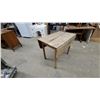 Image 4 : Vintage Rustic Wooden Drop-Leaf Kitchen Farm Table With Visible Grain