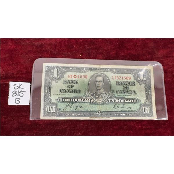 1937 Canada $1 Bill