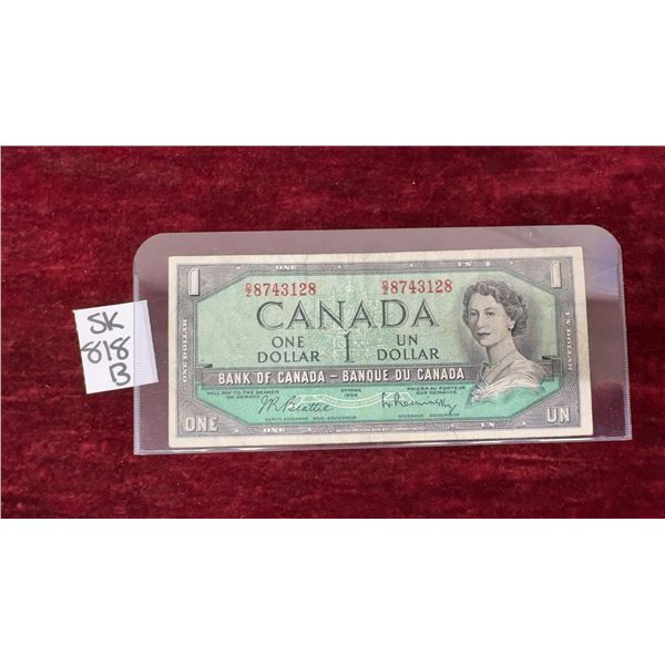 1954 Canada $1 Bill