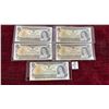 Image 1 : 5 Uncirculated 1973 Canada $1 Bills