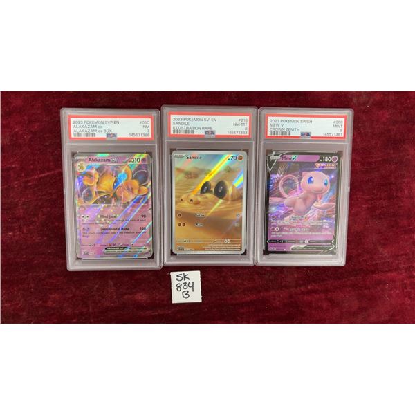 3 Graded Pokémon Cards