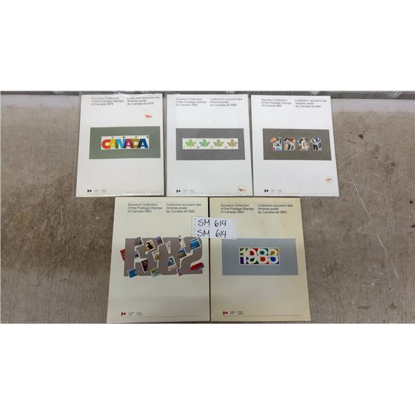 Canada Post Souvenir Collection of Postage Stamps, 1979, 1980, 1981, 1982, and 1983