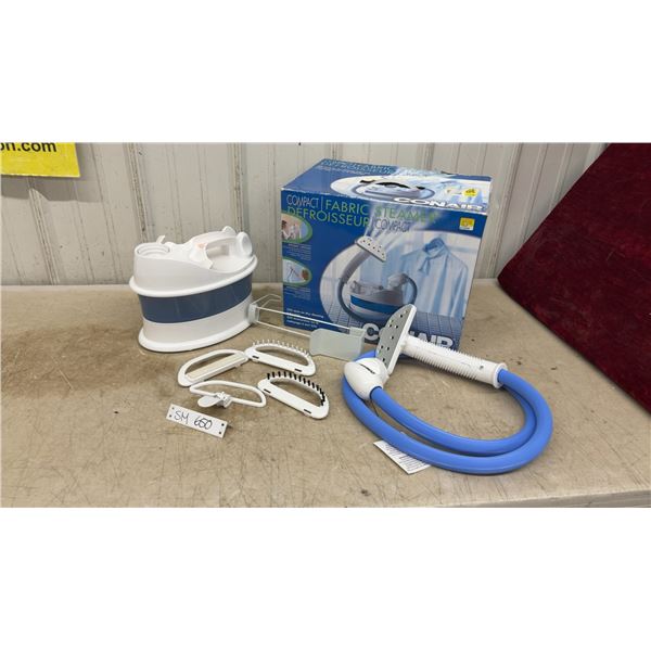Conair Compact Fabric Steamer with Hose, Steam Head, Fabric Attachments, and Original Box